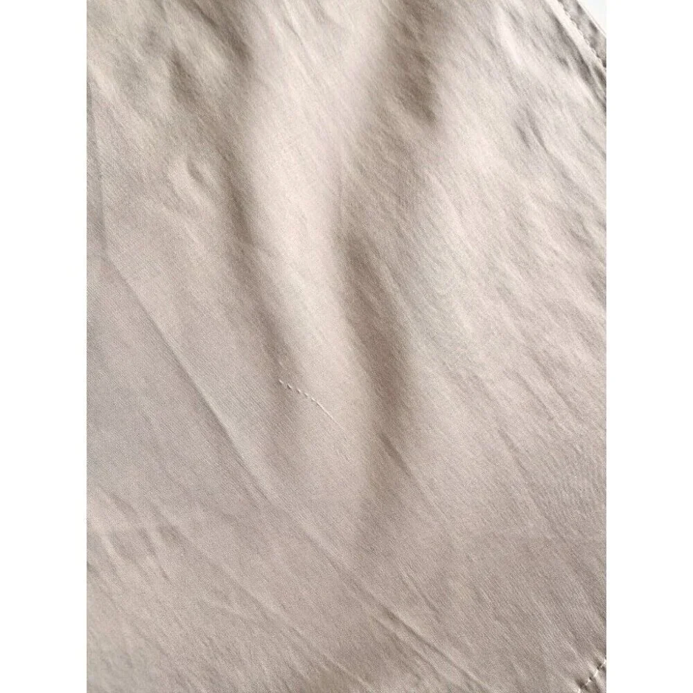 ZARA Beige Satin High Rise Cargo Wide Pants, Size M - Picture 11 of 13